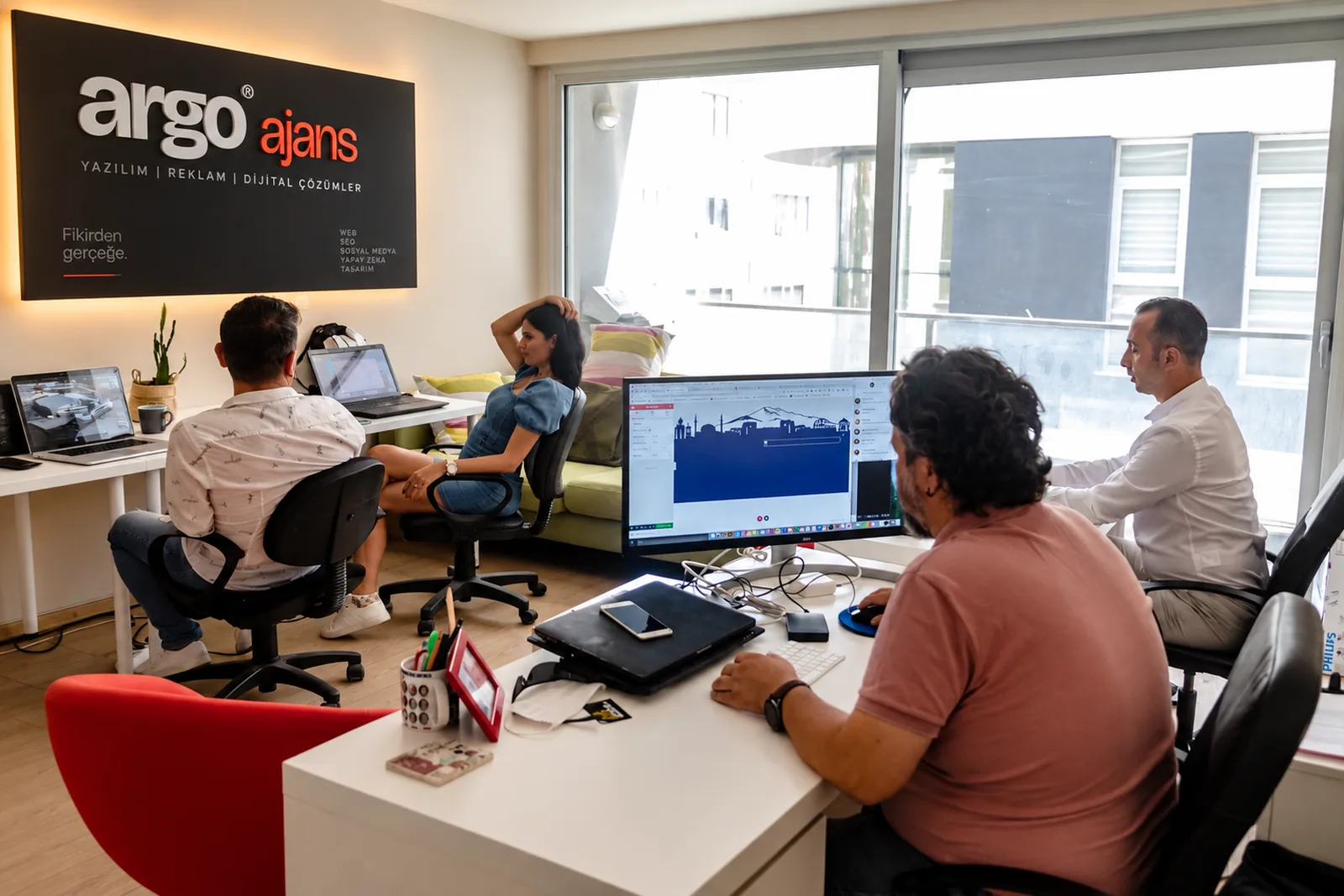The Argo Ajans office in Kayseri — the workspace in Sahabiye, Kocasinan where web design and software projects in Kayseri are delivered