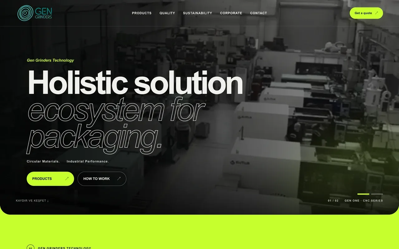 An industrial manufacturer website built by Argo Ajans — the approach we take for exporter sites in Denizli